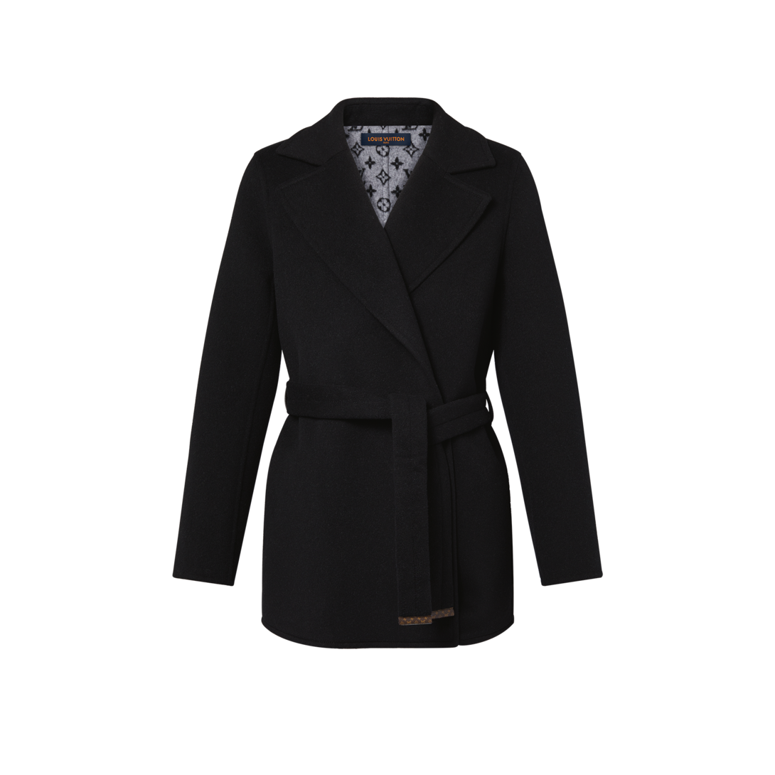 ルイヴィトンラムレザーコートジャケットアンゴラカシゴラ羊革LV 34